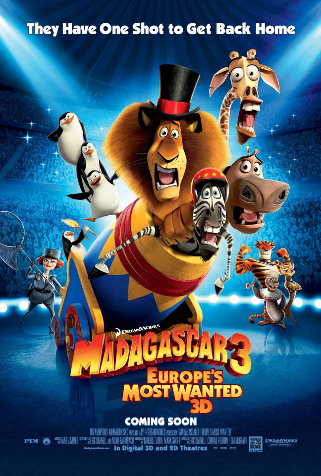 плакат фильма постер Мадагаскар 3 в 3D плакат фильма постер Мадагаскар 3 в 3D