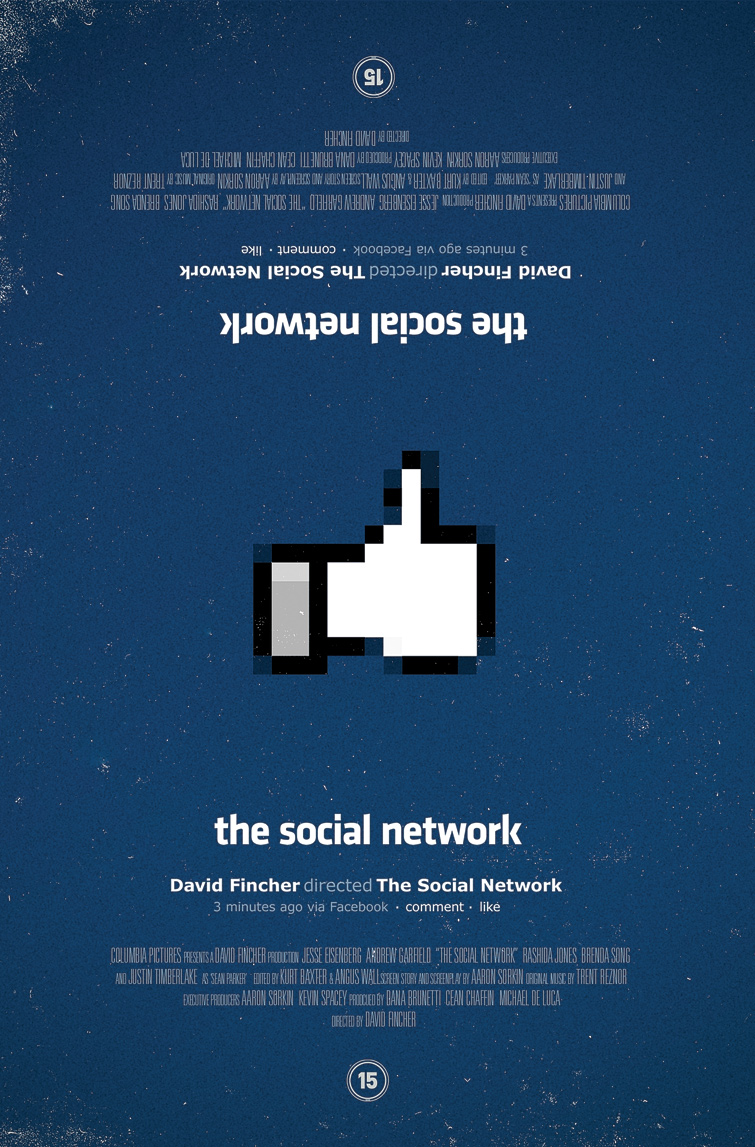 плакат фильма арт-постеры Социальная сеть 