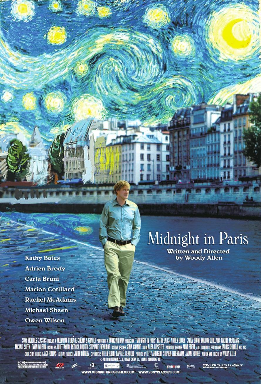 плакат фильма постер Полночь в Париже 