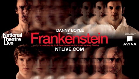 плакат фильма биллборды Спектакль «Франкенштейн» для National Theatre Live 