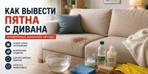 Как вывести пятна с дивана: проверенные домашние методы