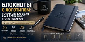 Блокноты с логотипом: почему они работают лучше случайных промо-подарков