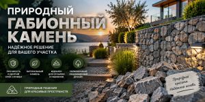 Природный габионный камень
