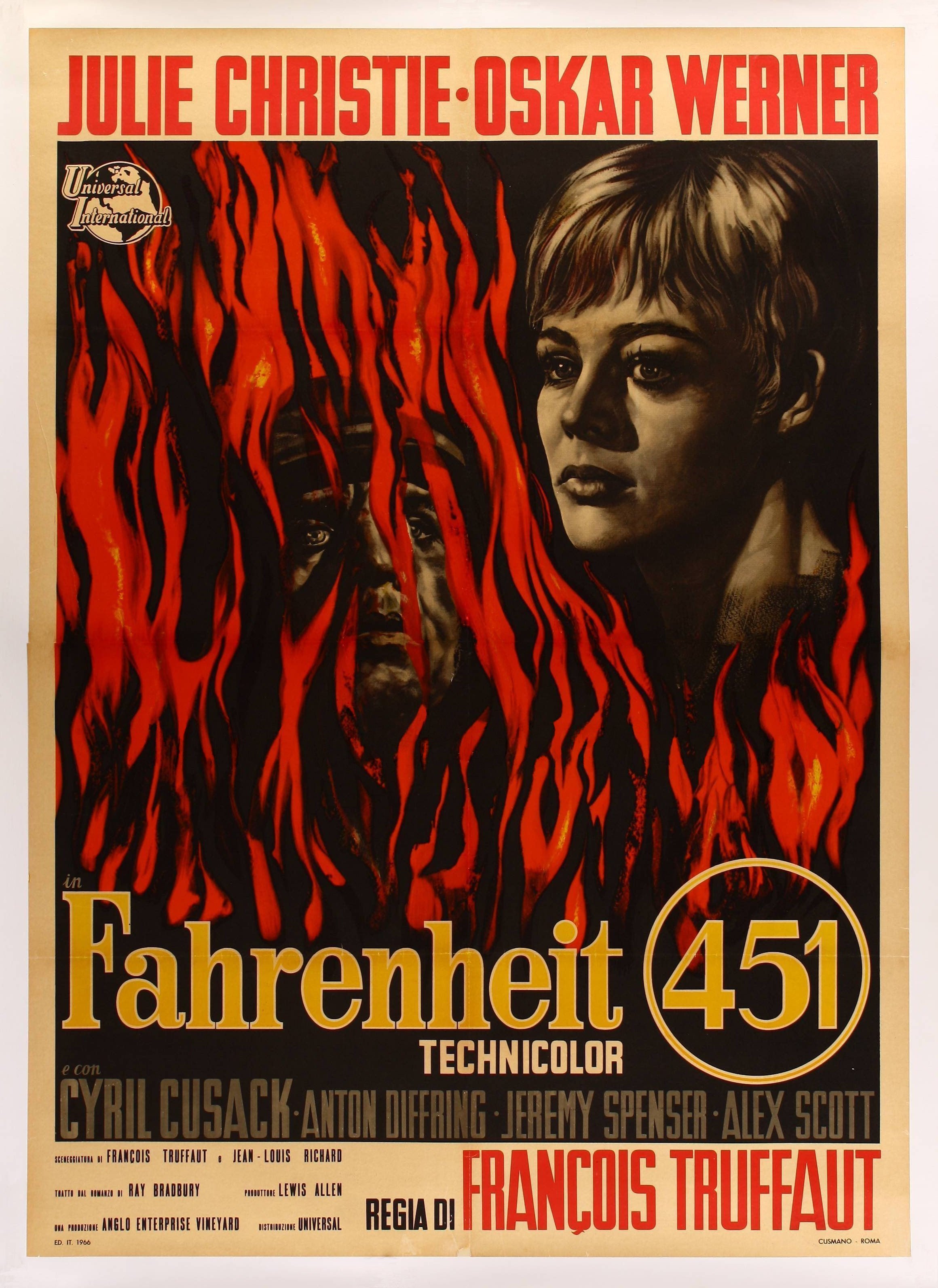 451 градус по фаренгейту 1966. Fahrenheit 451 1966.