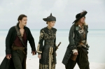 Пираты Карибского моря: На краю света, кадры из фильма, Джеффри Раш, Орландо Блум, Кира Найтли
