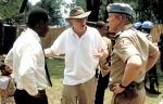 Дон Чидл, со съемок, Ник Нолти, Дон Чидл, Терри Джордж, Отель «Руанда»