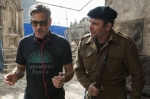Джордж Клуни, со съемок, Джордж Клуни, Жан Дюжарден, Охотники за сокровищами