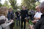 Джордж Клуни, со съемок, Текла Ретен, Джордж Клуни, Антон Корбайн, Американец