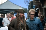 Джонни Депп, со съемок, Джонни Депп, Джерри Брукхаймер, Пираты Карибского моря: На странных берегах