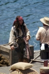 Джонни Депп, со съемок, Джонни Депп, Пираты Карибского моря: Сундук мертвеца
