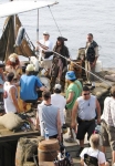 Кевин МакНэлли, со съемок, Кевин МакНэлли, Джонни Депп, Пираты Карибского моря: Сундук мертвеца