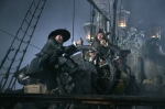 Джонни Депп, кадры из фильма, Джеффри Раш, Джонни Депп, Пираты Карибского моря: На краю света